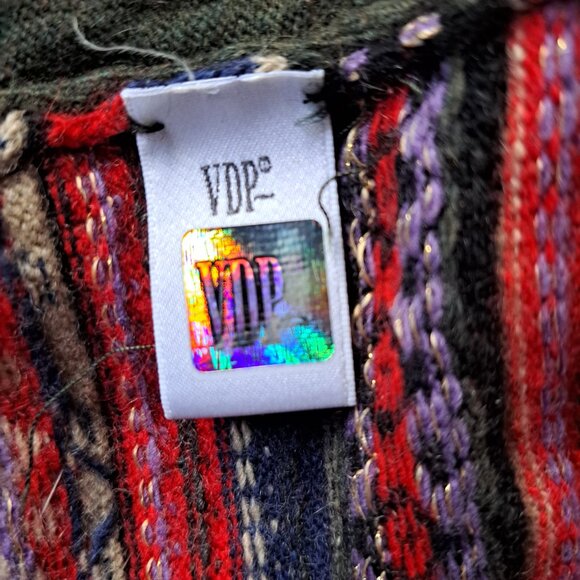 NEW VDP Italian Women's Knit Red Green Vest Sweater Size 38 / US 2-4 - Picture 12 of 16